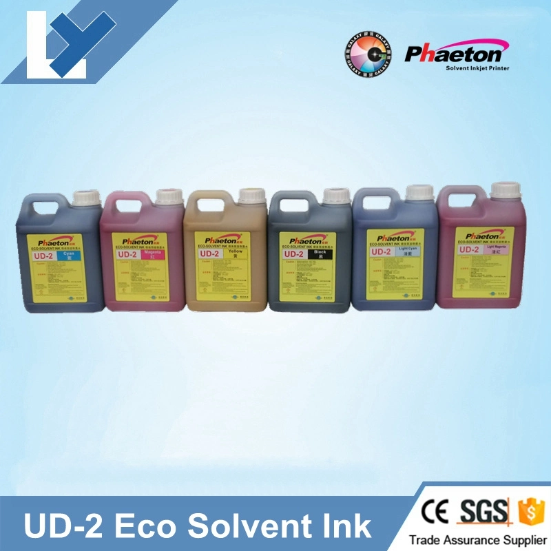 Fábrica/mayorista Precio Phaeton Ud-2 Eco Solvent Ink para Seiko Spt510 Cabezal de impresión Universal Ud-2 tinta a base de agua para Challenger Infiniti Impresora Phaeton