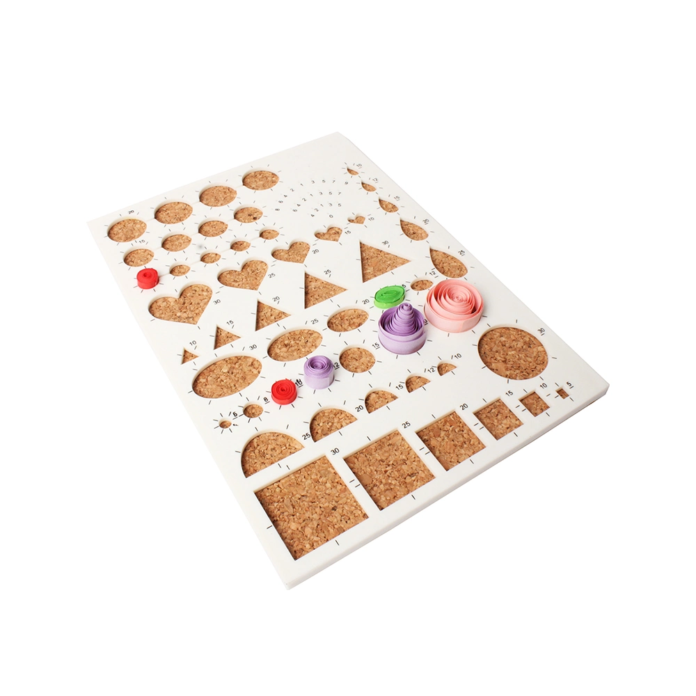 26213 210 X 150 X 8mm High quality/High cost performance Quilling Template Set Cork Board with Needle Plastic Polychrome