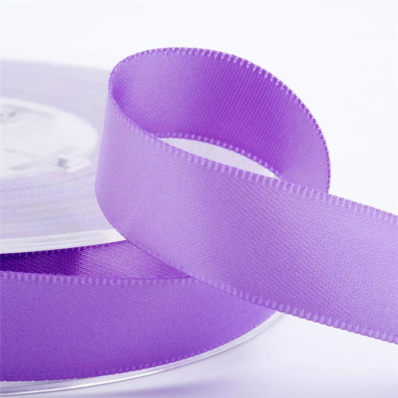 Small Minimum Quality 1 Inches Lemon Satin Ribbon Solid Color Polyester Ribbon Satin Fashion Accessories