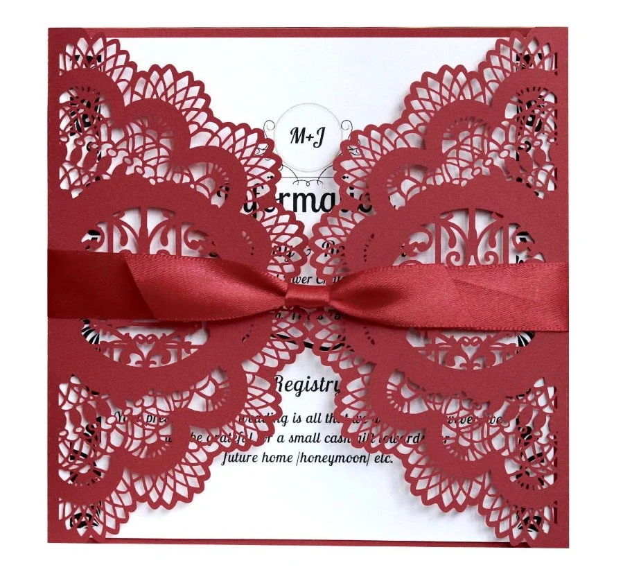 Amazon Laser Cutout Wedding Invitation Paper Gift Card Custom Printing