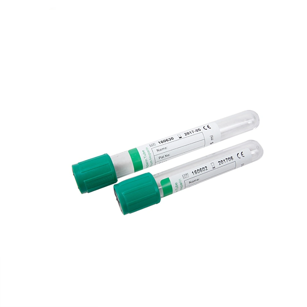 A heparina médicos de uso de diferentes tamanhos de sangue de depressão do tubo de ensaio ISO do tubo de coleta de sangue