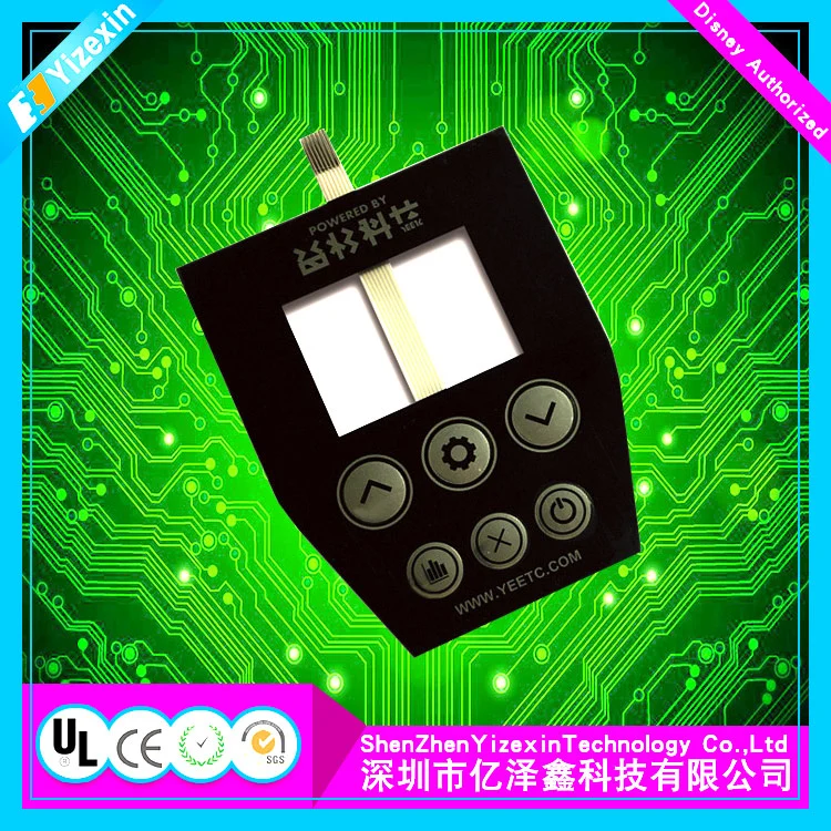 Industrial Control Membrane Switch with LED Light