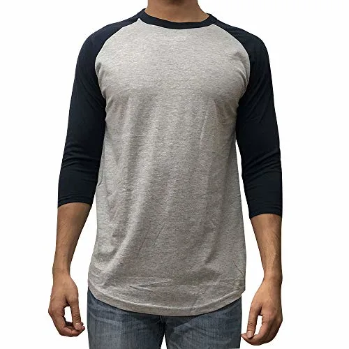 Whosale 2021 hombres' S Plain Raglan Baseballt-Shirt Unisex MANGA 3/4 el rendimiento deportivo Casual Camiseta Jersey