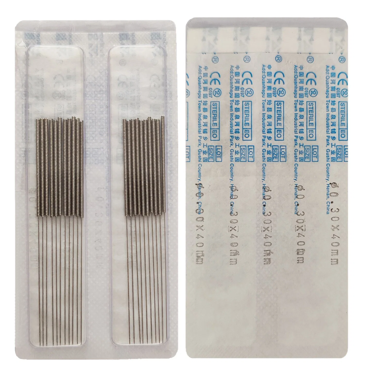 Factory Price Disposable Sterile Dialysis Paper Package Spring Handle Acupuncture Needles