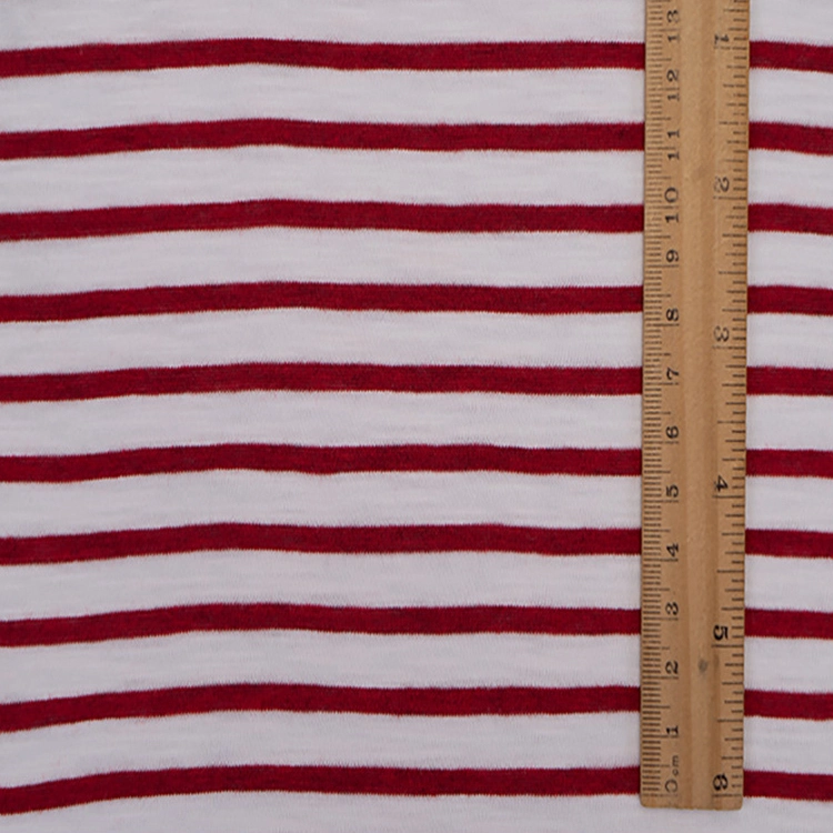 70% Bamboo 30% Modal Fiber Fabrics Organic Antibacterial Stripe Knitting Jersey Bamboo Fabric for T-Shirt