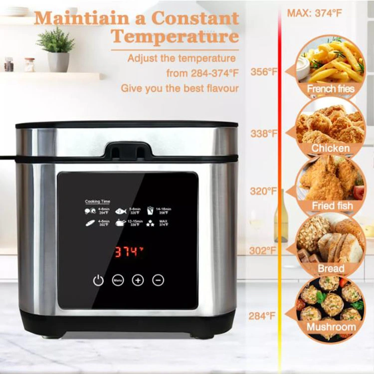 Easy-to-Clean Deep Fryer with Digital Timer and Adjustable Temperature