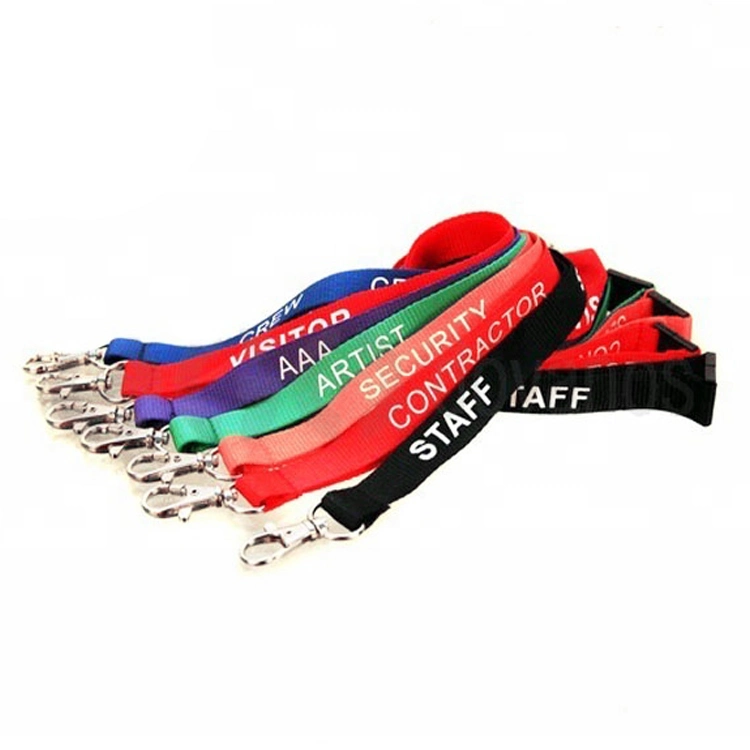 Basic Customization Factory Price Braided Polyester Webbed Name Card Mobile Phone Lanyard