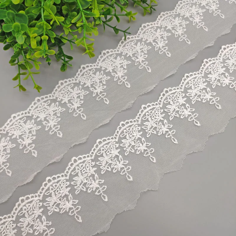 New Style Fancy Cotton Embroidery African Lace Fabric for Wedding Dress Garment Accessories