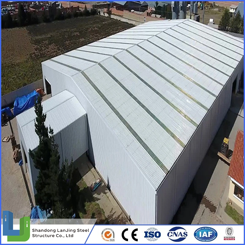 Prefabricated Metallic Sheds Steel Structure Warehouse Workshop Hangar Garage Industrial Buildings with H Section Frame