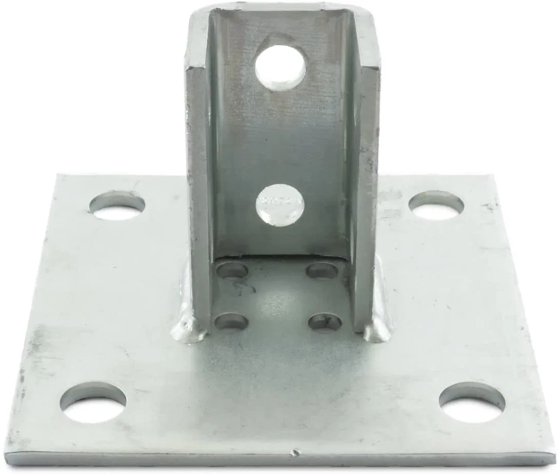 8 Hole 90 Degree Connector Fitting for Strut Channel Single Channel Post Base Mountain Plate