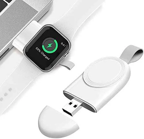 New Arrival Qi Standard Magnetic USB Charging Cable 2W Quick Charge Portable Mini Wireless Charger for Smart Watch iWatch