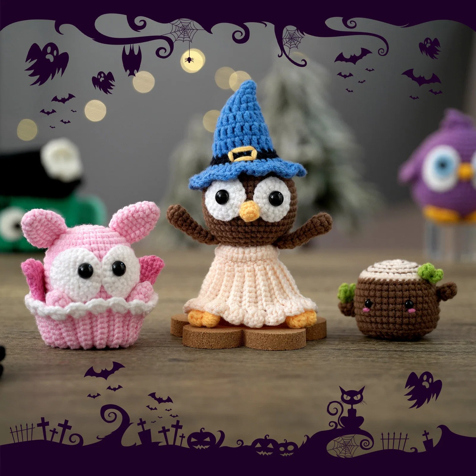 Holloween Crochet Kit DIY Knitting Kit for Beginner Promotional Gift