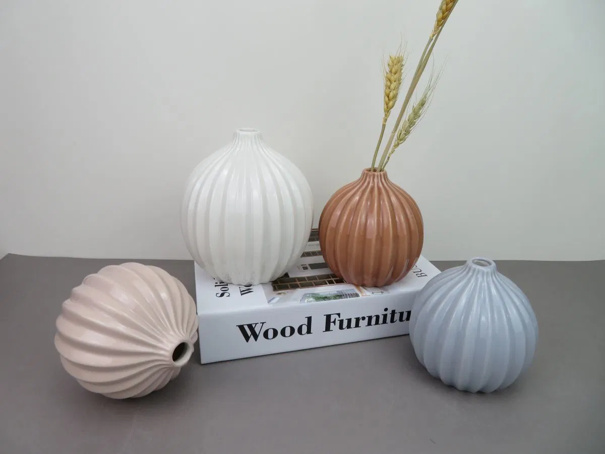 Ceramic Small Onion Vase Set of 3 Table Vase Home Decorations Flower Vase Desktop Center Vase Pieces Creative Home