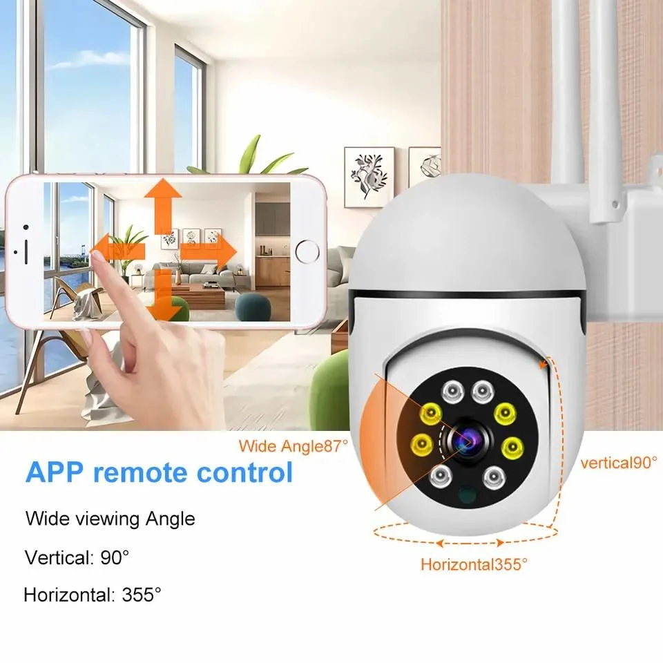 360 Degree 1080P Wireless WiFi Lp Camera Full Color Vision Double Antenna Human Detection Sound Detection