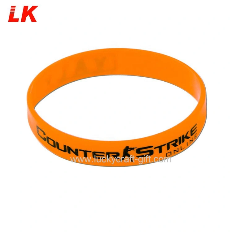 Sporty Stylish Gift Custom Logo Silicone Sports Logo Rubber Wristband