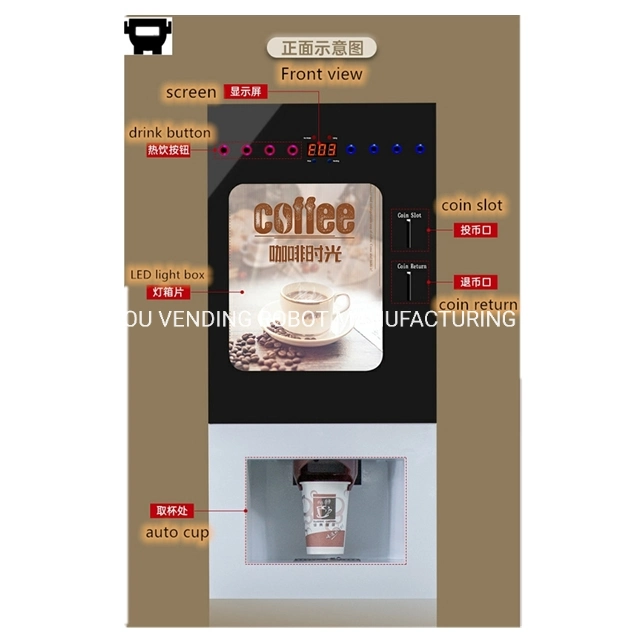 Cold Beverage Distributor Automatic Hot Beverage Vending Machine Coin Operated Design Other Coffee Makers Supplier Wf1-303V-D