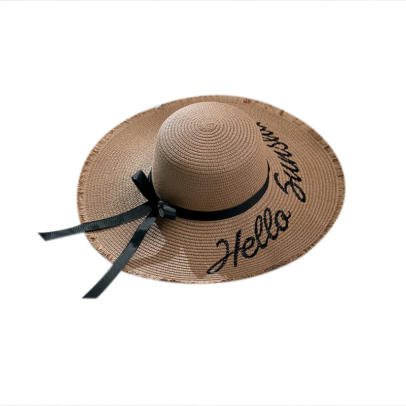 Los hombres de paja Wide-Brim tejidos de moda de verano Mayorista/Proveedor Lady Beach Hat