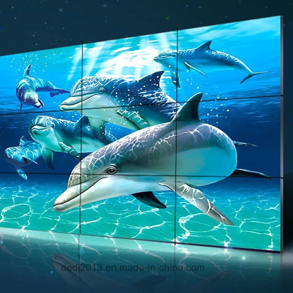 Wall Mount 55inch LCD Video Wall Display with 4K Resolution 3840X2160 and LED Backlight