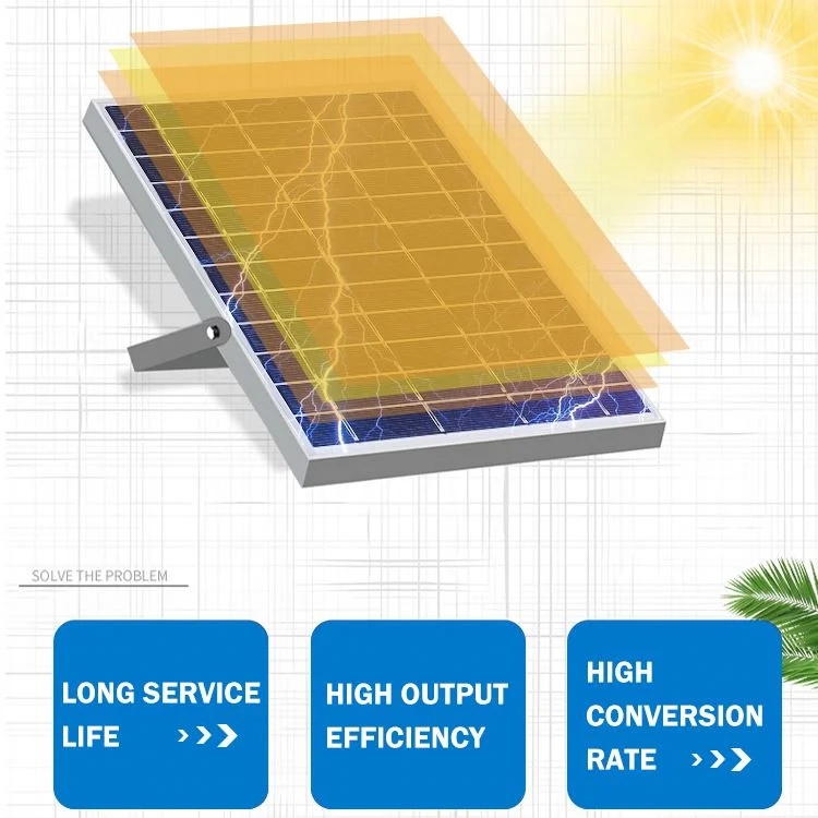 Calidad y durabilidad 100W Kit de Energía Solar Iluminación de Hogar Solar Sistema Solar Flood Street Light con cargador de teléfono móvil para Mercado de África