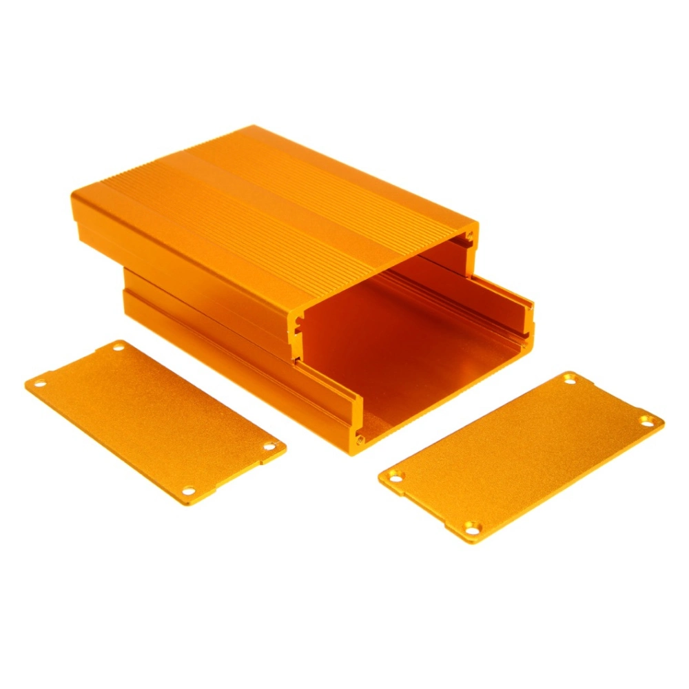 Golden Extruded Aluminum Enclosures PCB Instrument Electronic Project Box Case 100X76X35mm W315