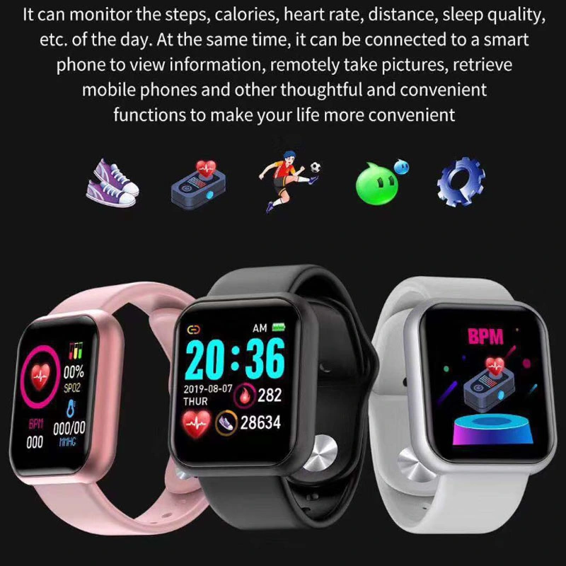 Neue Version Fitpro Smart Watch 1,44inch Y68 D20 Smart Watch