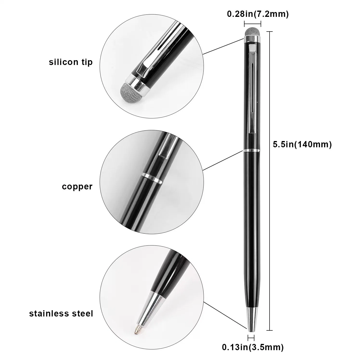 New Design Promotional Pen Custom Logo Ballpoint Pen Stylus Metal Pens with Custom Logo Promotional