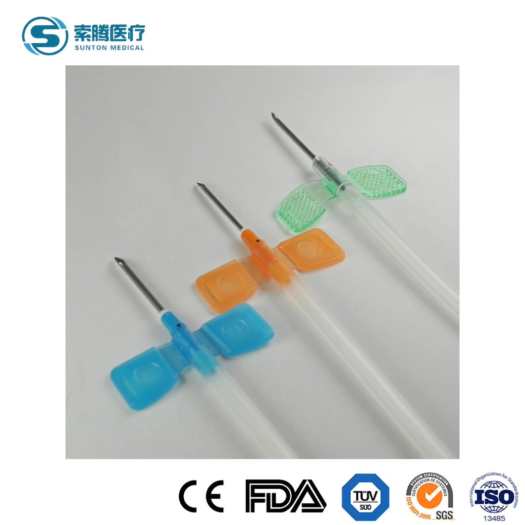 Sunton fístula AV desechable Aguja 16g 17g 18g de agujas de fístula AV ala rotatoria de ala fija Proveedores de equipos médicos de alta calidad China agujas de fístula