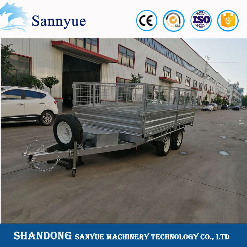 Hot Galvanized Cage Trailer Tractor Dump Truck Trailer