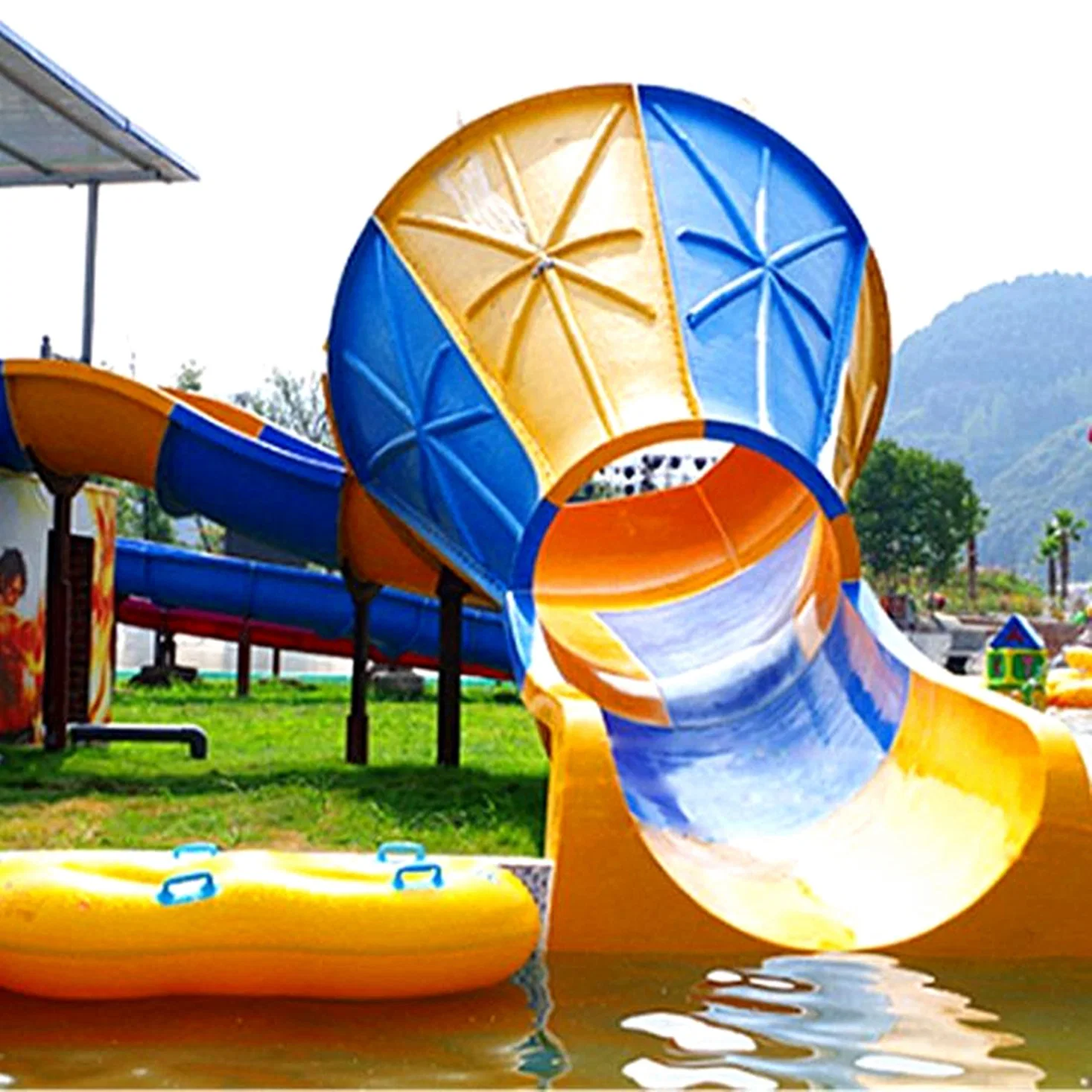 Custom Water Park Amusement Facilities Equipment Adult Kids Fiberglass Slides