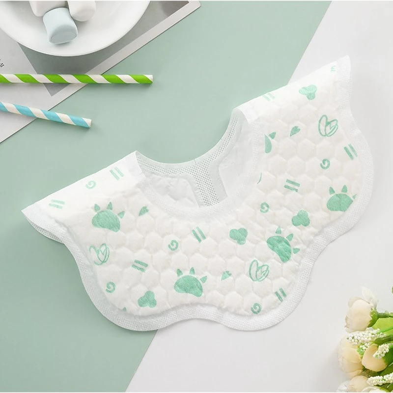 Infant Waterproof with Crumb Catcher Disposable Paper Baby Bib