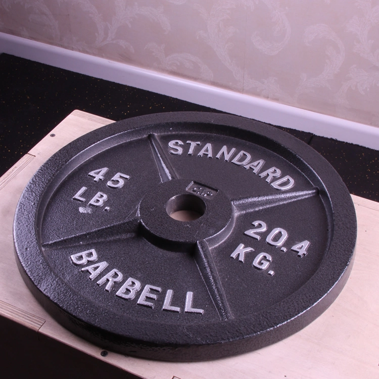 Corps de construction force un équipement de Gymnastique Haltérophilie Barbell plaques en fonte