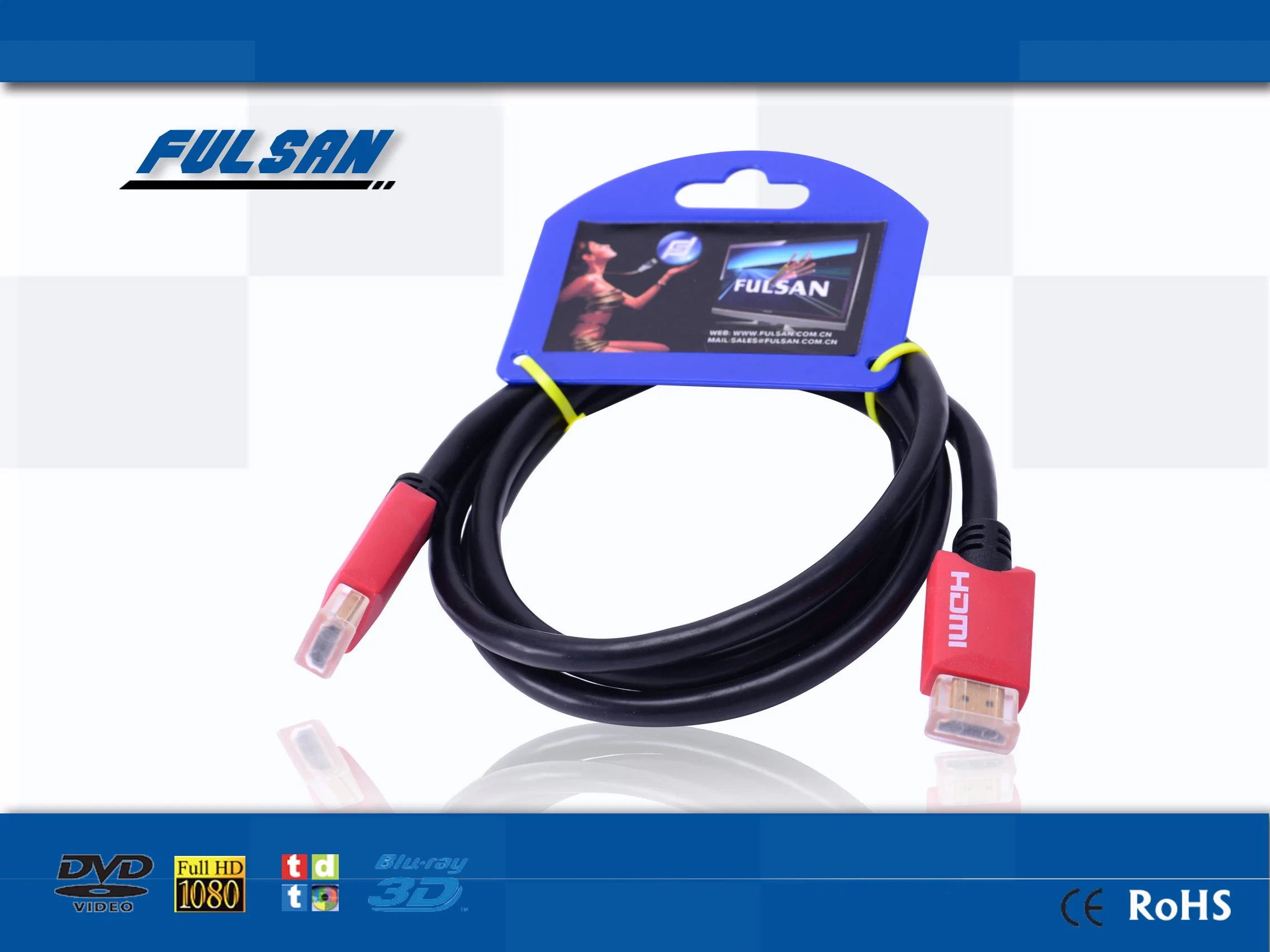 V1.4 à angle droit mâle à mâle de câble HDMI pour le commerce de gros