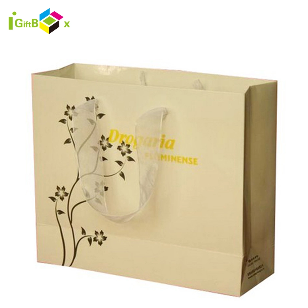 Custom Logo impresión Cosméticos Embalaje ropa Compras Bolsa de papel