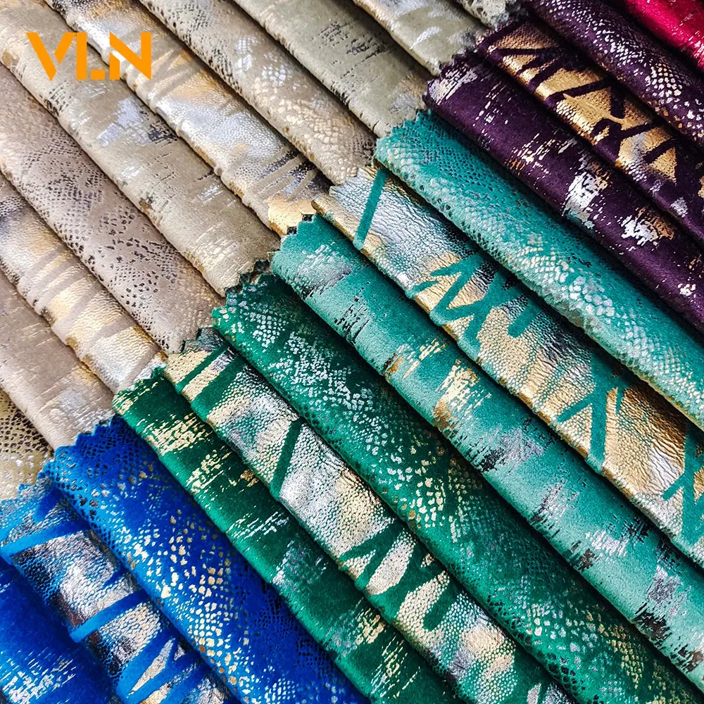 New Arrival Polyester Woven Suede Dyeing with Colorful Foil Fancy Upholstery Furniture Sofa Fabric Original Factory 0415-4