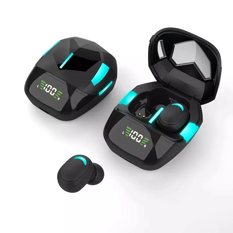 Fones de ouvido para jogos Tws 5.1 Auscultadores Sem Fios Bluetooth fones auriculares no visor digital inteligente de controle de Toque