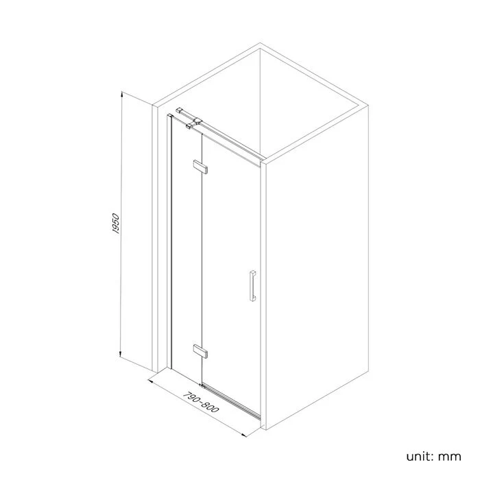 One Hinge Shower Screen Fixed Shower Door Seal Strip for Bathroom