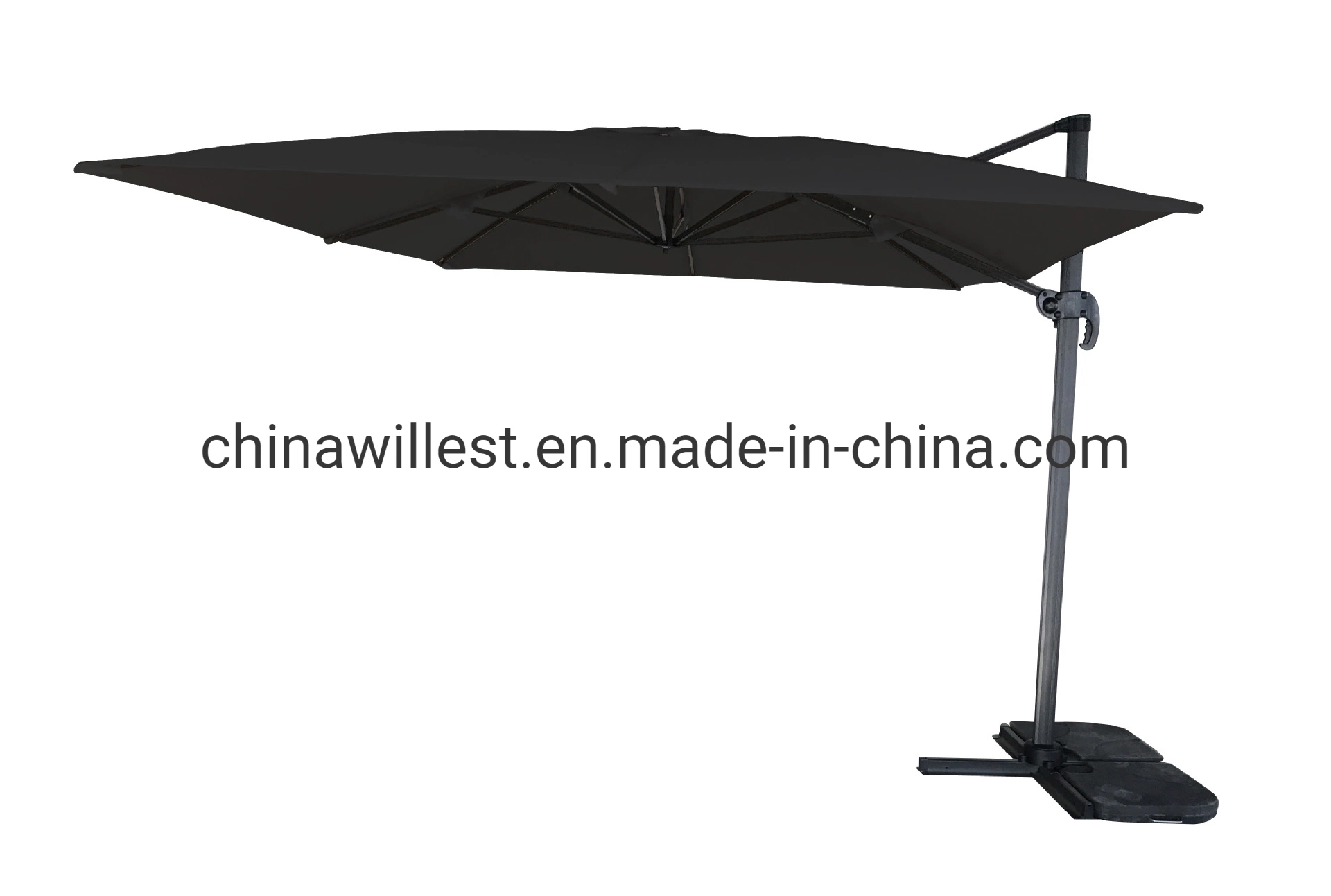 2021 Haut de page La vente commerciale de l'aluminium romain de plein air Parasol Jardin Cantilever parapluie avec voyant LED