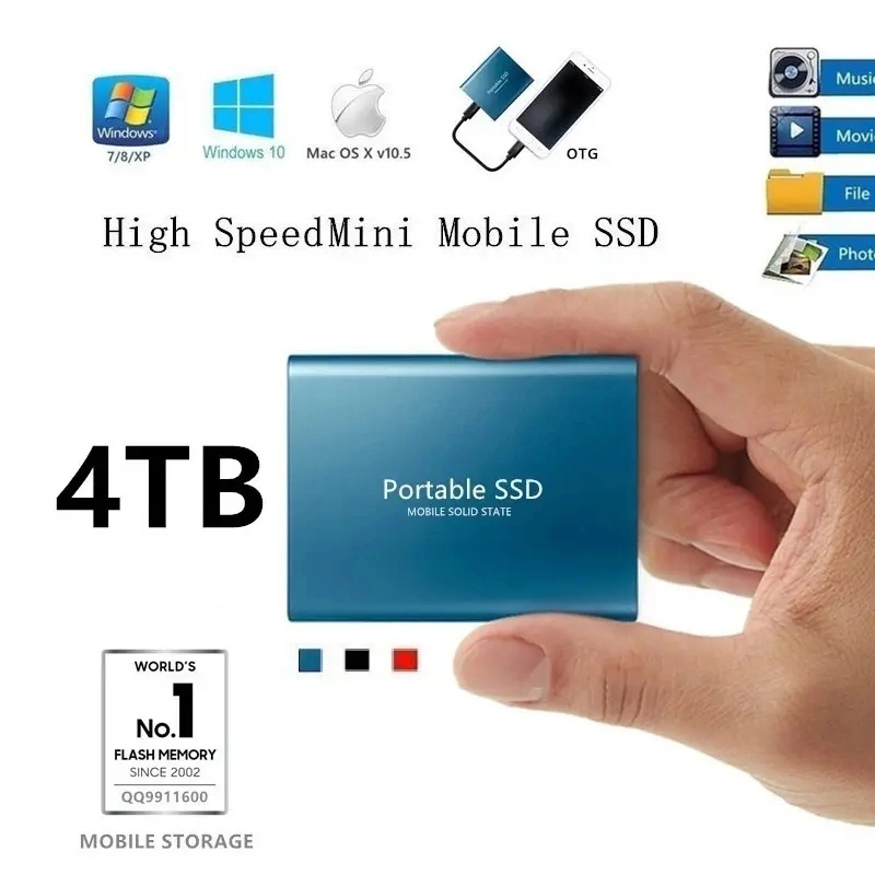 2023 Les ventes à chaud des disques durs SSD original 500g 1 to 4 to 2 to de périphérique de stockage de type C M. 2 HDD USB 3.1 pour ordinateurs portables Desktop Mobile Solid State Drive Disque dur externe haute vitesse