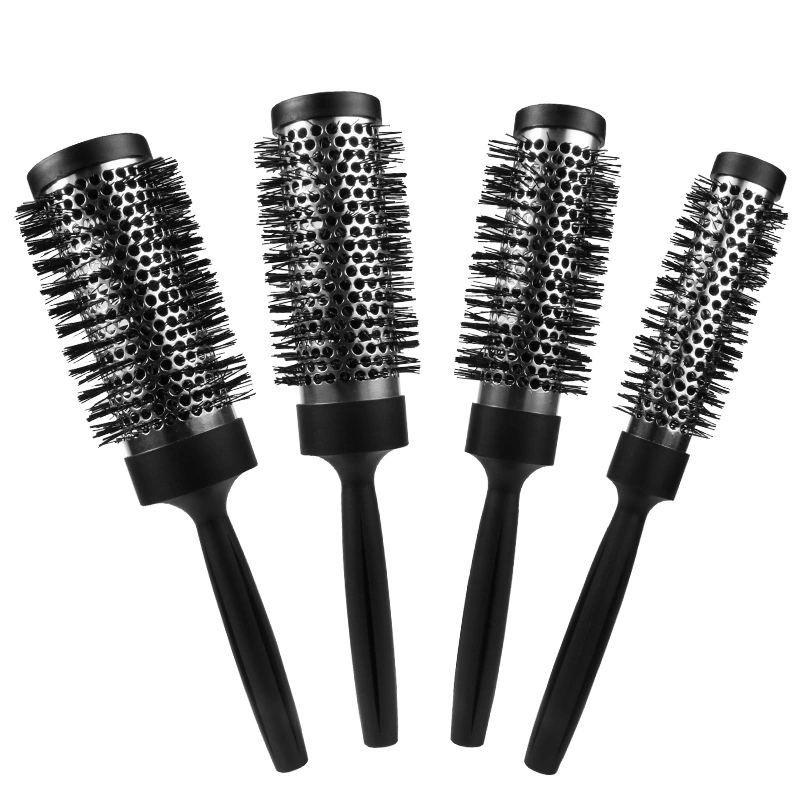 Kunststoff Professional Runde Salon Haar Styling-Tools Keramik Barrel Eber Haarbürste Aus Nylon-Borsten