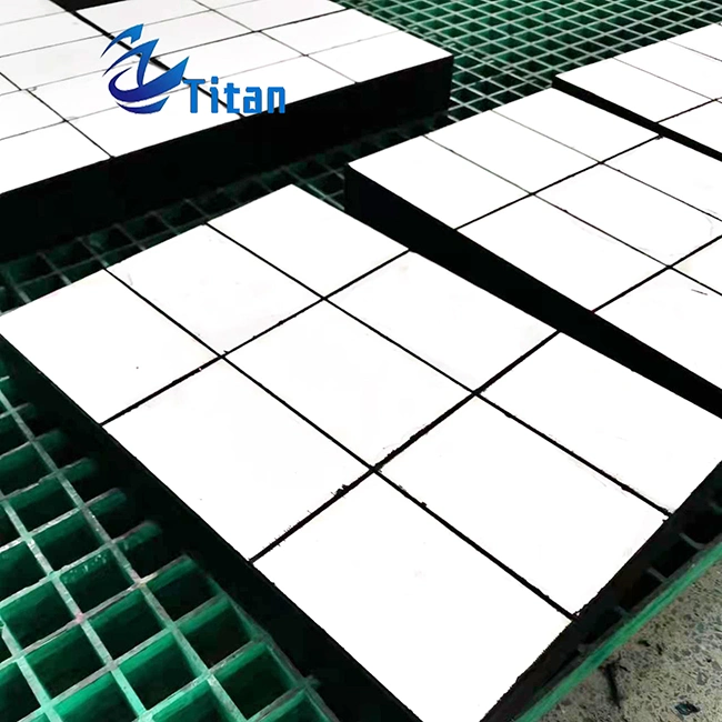 High Hardness Rubber Ceramic Tile Bonding Backed Ceramic Wear Lining Composite Ceramic Rubber Mat for Industrial Equipment