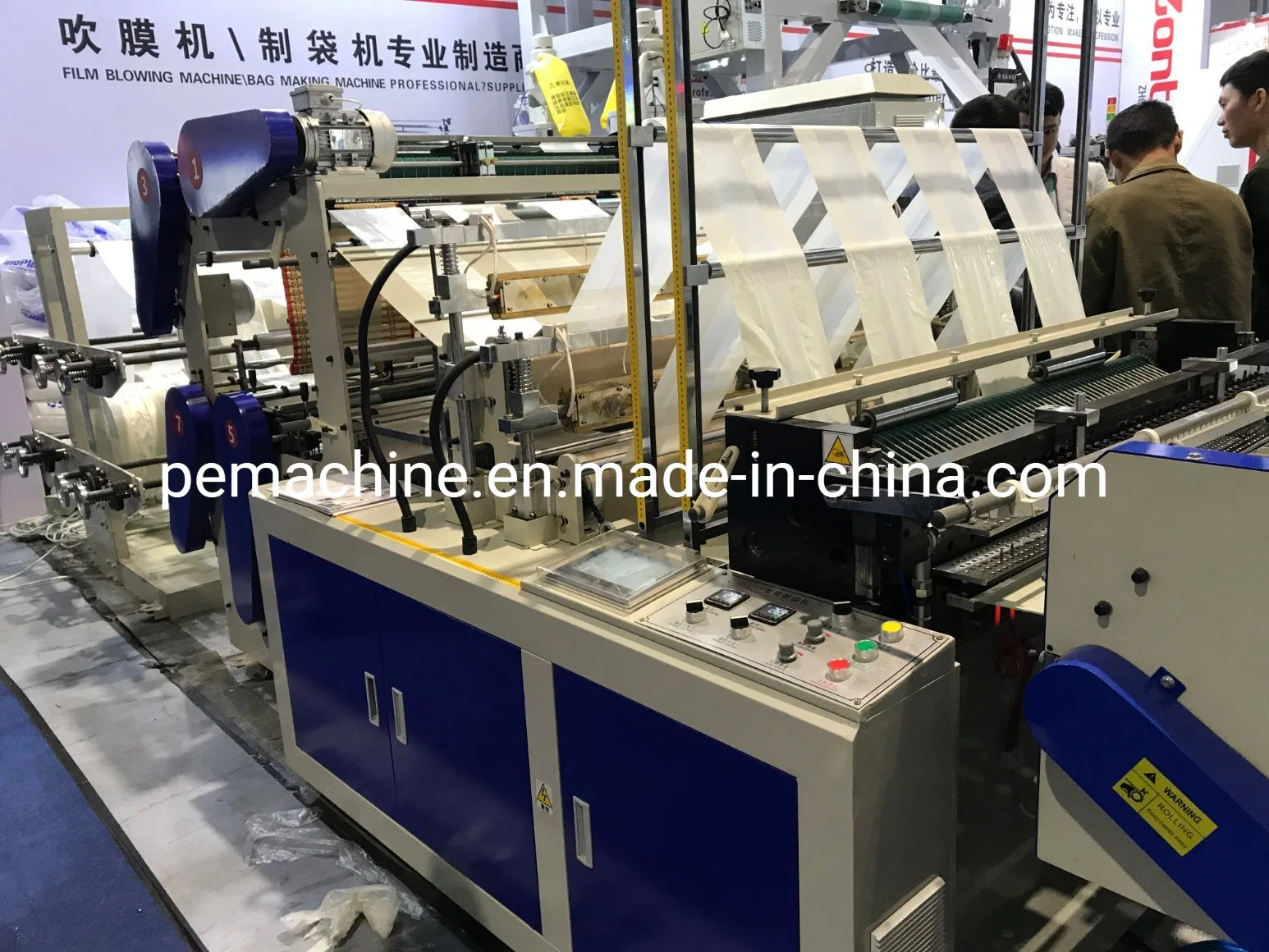 High Speed Polythene Biodegradable Plastic Shopping T-Shirt Bag Making Machine