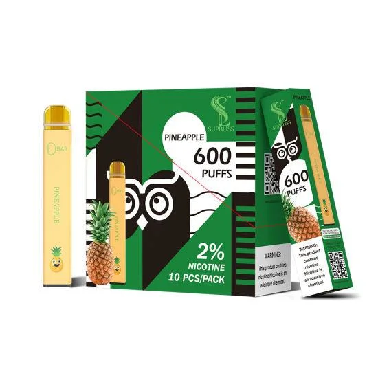 Randm Supliss Qbar 600, porte-feuilletée, cartouche de stylo à usage unique Vaporisateur Mazaj Vape