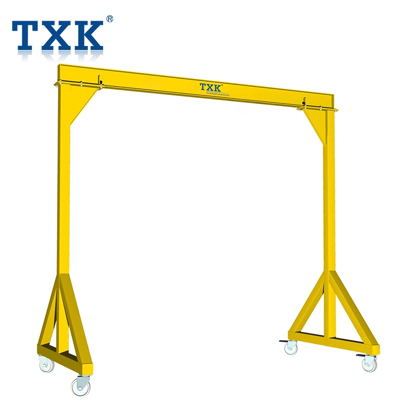 Txk Mini grúa de pórtico móvil manual ajustable de 1 Ton.