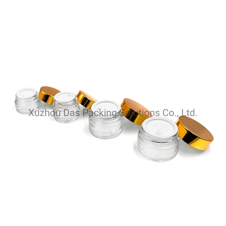 Various Sizes Gold Silver Cosmetic Cream Jar Sets 100g