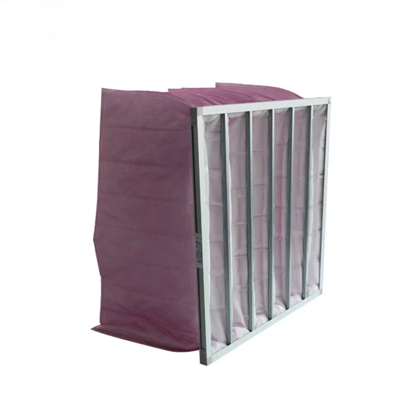 HVAC F7 Pocket Filters Synthetic Fiber with Aluminum Frame Bag Filter