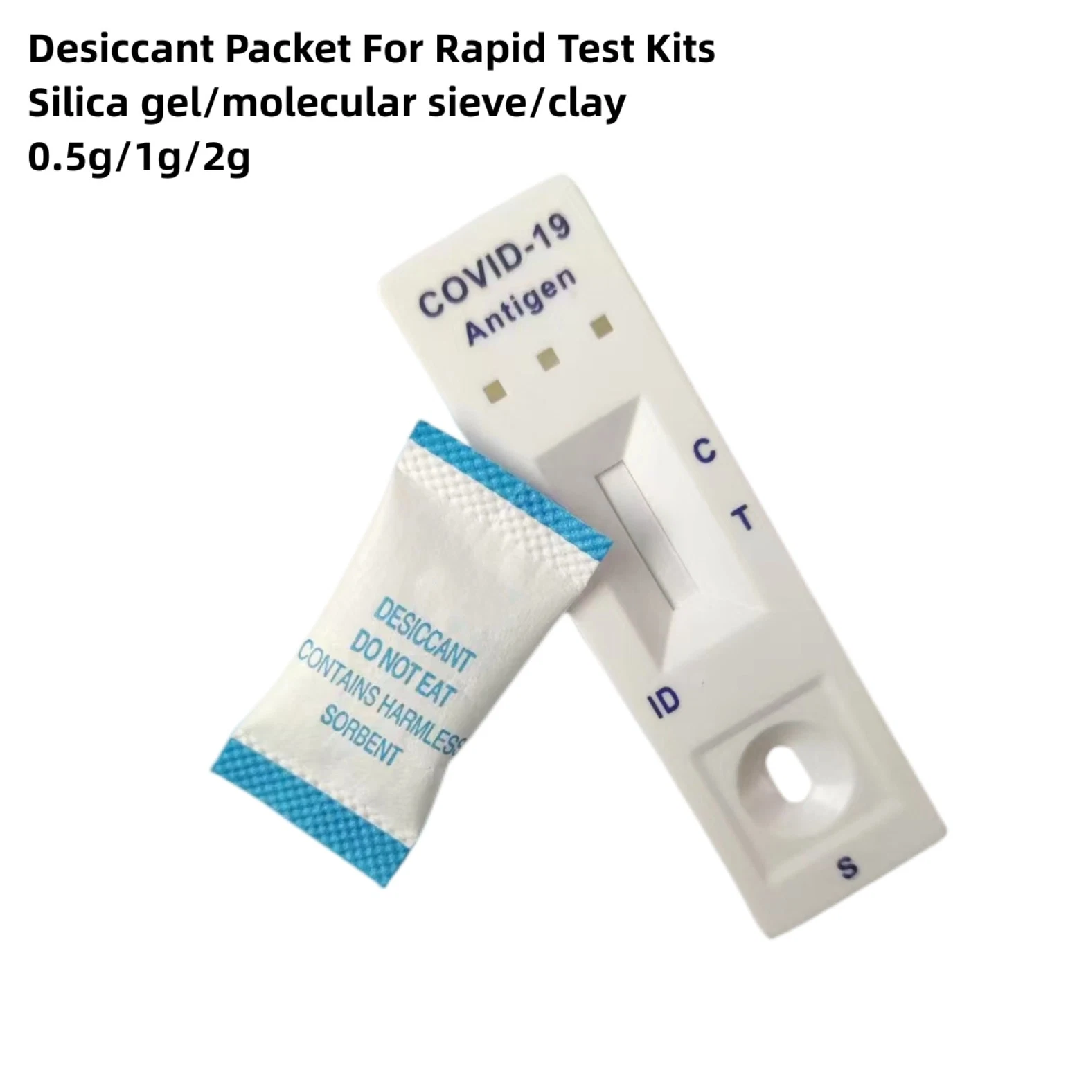 Medical Grade Rapid Test Diagnostic Kits Moisture Proof Packaging Silica Gel Desiccant and Foil Pouch