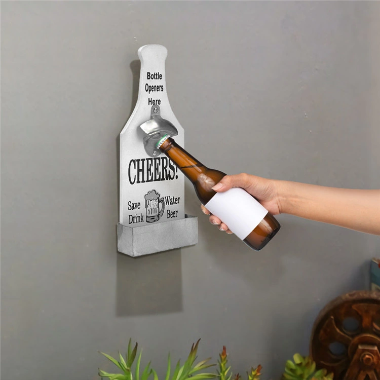 Custom Logo Promotional Gift Customized Antique Zinc Alloy Metal Magnetic Beer Bottle Opener with Souvenir (OPENER-28)