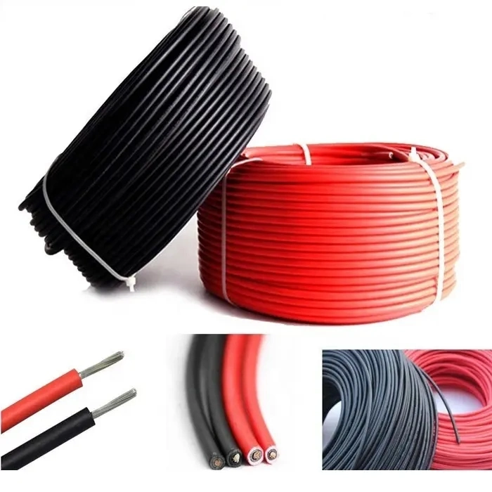 Heat Resistant Tinned Copper DC Solar System Cable Single Core PV1-F Photovoltaic Solar Battery Extension Cable 4mm2 6mm2