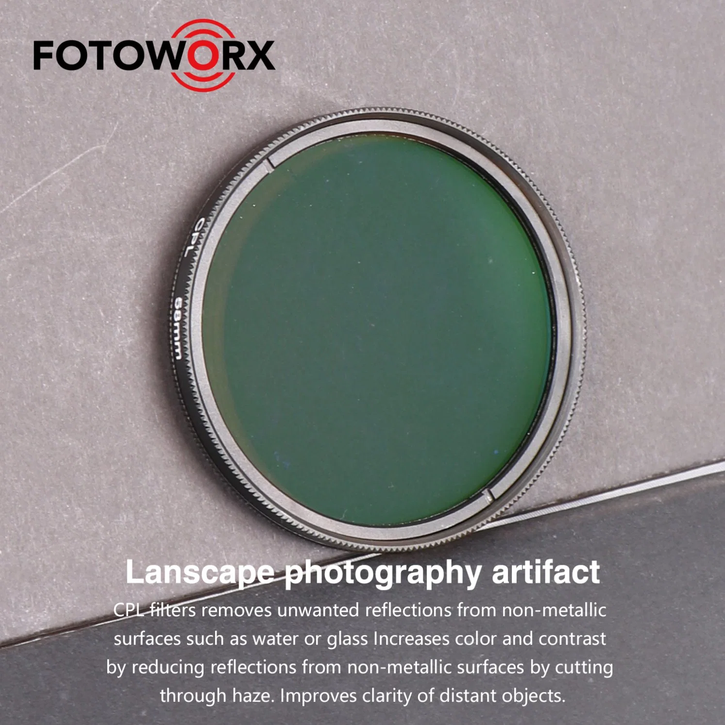 58mm Mc CPL Lens Filter Enhances Contrast Improves Color Saturation