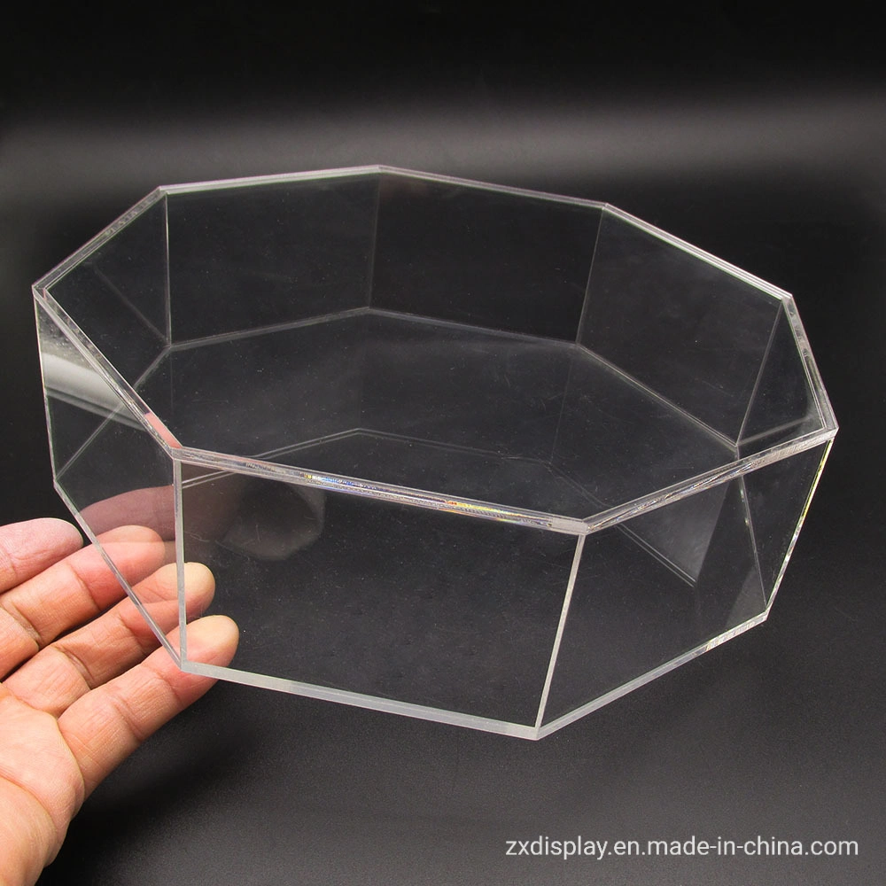 Fashion Octagon Acrylic Wedding Candy Storage Box with Lid